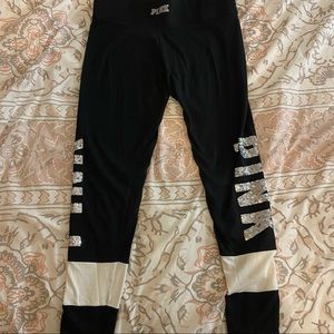 VS PINK BLING LEGGINGS SIZE MEDIUM